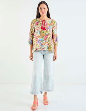 Blusa Lieb manga 3/4 para mujer