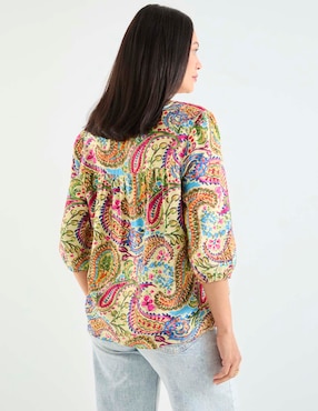 Blusa Lieb manga 3/4 para mujer