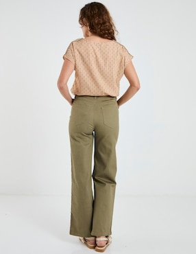 Jeans straight Lieb corte cintura para mujer