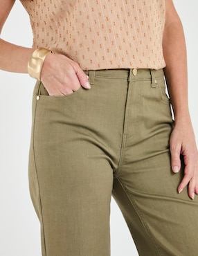 Jeans straight Lieb corte cintura para mujer