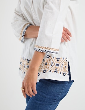 Blusa Lieb manga 3/4 para mujer