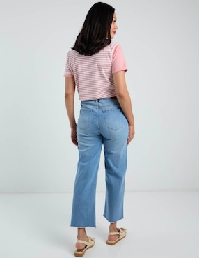 Jeans straight cintura media Lieb para mujer
