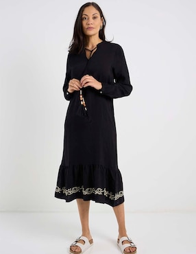Vestido midi casual Lieb para mujer