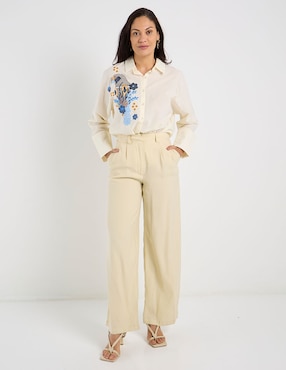 Blusa camisera Lieb manga larga para mujer