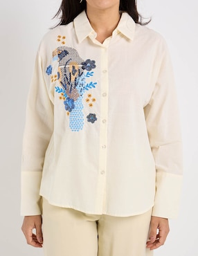 Blusa camisera Lieb manga larga para mujer