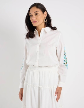 Blusa camisera Lieb manga larga para mujer