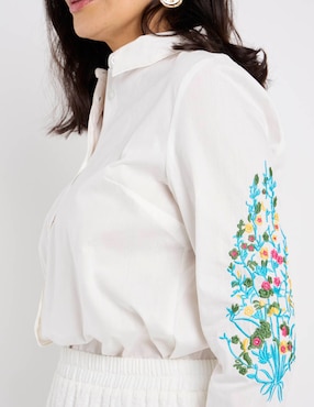 Blusa camisera Lieb manga larga para mujer
