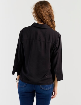 Blusa Lieb Basics manga 3/4 para mujer