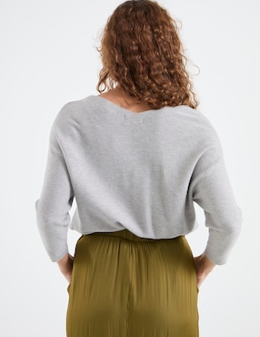 Suéter Lieb Basics cuello V para mujer