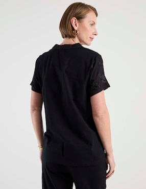 Blusa Lieb Basics manga 3/4 para mujer