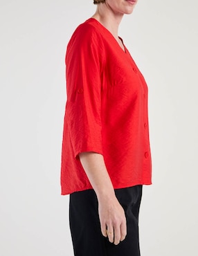 Blusa Lieb Basics manga 3/4 para mujer