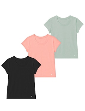 Set playera manga corta Quarry cuello redondo para mujer