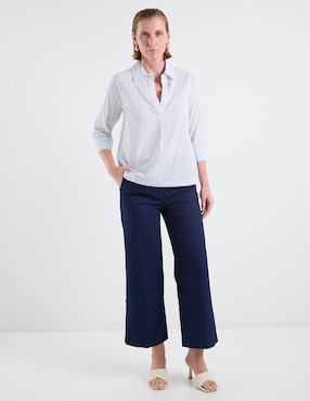 Blusa camisera Lieb manga 3/4 para mujer
