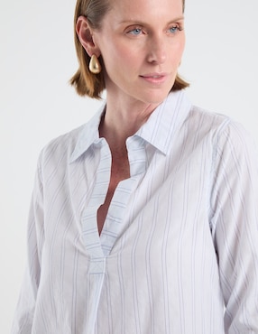Blusa camisera Lieb manga 3/4 para mujer