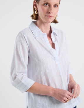 Blusa camisera Lieb manga 3/4 para mujer