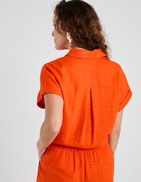 Blusa Lieb Basics manga corta para mujer