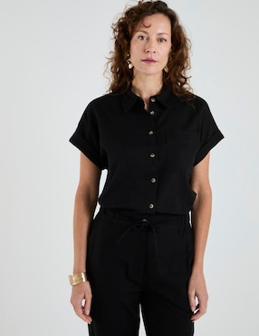 Blusa Lieb Basics manga corta para mujer