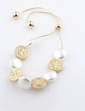 Pulsera Yoiko 18 k Alviria con acabado baño de oro