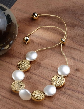 Pulsera Yoiko 18 k Alviria con acabado baño de oro