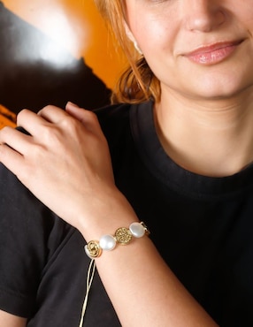 Pulsera Yoiko 18 k Alviria con acabado baño de oro