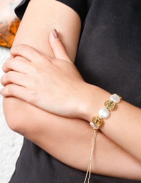 Pulsera Yoiko 18 k Alviria con acabado baño de oro