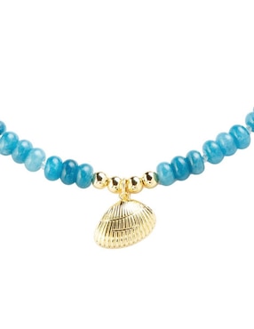 Collar de concha Yoiko Marvella de baño de oro 18 K