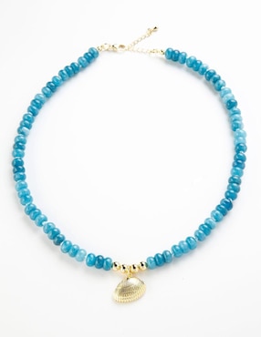 Collar de concha Yoiko Marvella de baño de oro 18 K