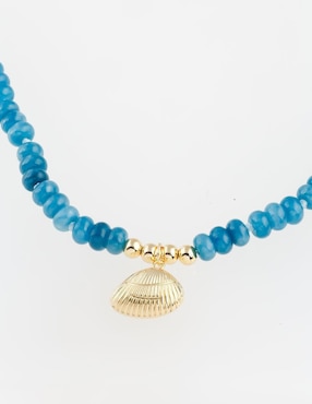 Collar de concha Yoiko Marvella de baño de oro 18 K