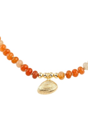 Collar de concha Yoiko Solmar de baño de oro 18 K