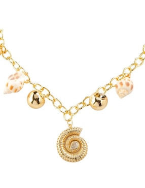 Collar de caracol Yoiko Costarella de baño de oro 18 K