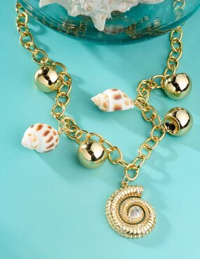 Collar de caracol Yoiko Costarella de baño de oro 18 K