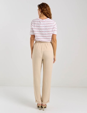 Pantalón relaxed Lieb Basics straight para mujer