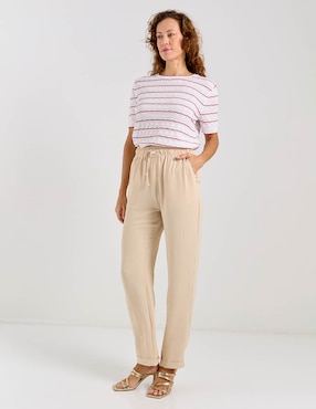Pantalón relaxed Lieb Basics straight para mujer