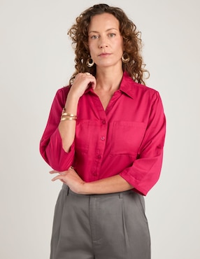 Blusa camisera Lieb manga 3/4 para mujer