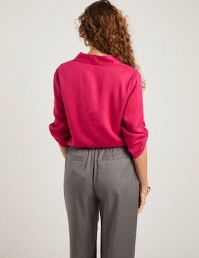 Blusa camisera Lieb manga 3/4 para mujer