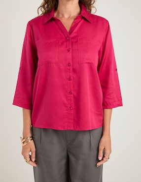 Blusa camisera Lieb manga 3/4 para mujer