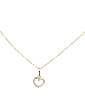 Collar de corazón Horoz de oro 14 K