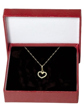 Collar de corazón Horoz de oro 14 K