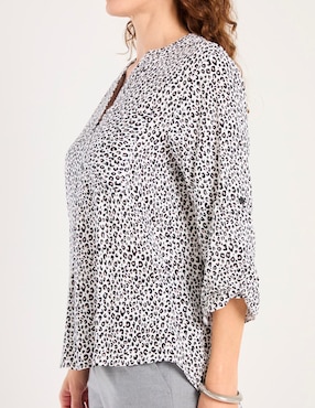 Blusa Lieb manga 3/4 para mujer