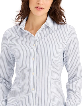 Blusa camisera Dockers manga larga para mujer
