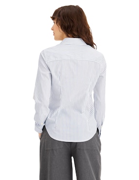 Blusa camisera Dockers manga larga para mujer