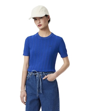 Suéter Lacoste cuello redondo para mujer