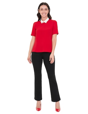 Blusa camisera Atelier Petite manga corta para mujer