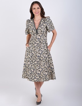 Vestido midi casual Delirium para mujer