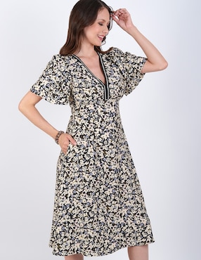 Vestido midi casual Delirium para mujer
