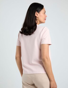 Playera manga corta Liz Claiborne cuello redondo para mujer
