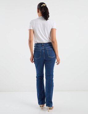 Jeans straight a la cintura Liz Claiborne para mujer
