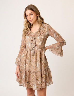 Vestido a la rodilla casual Linea Pura Eugenia para mujer