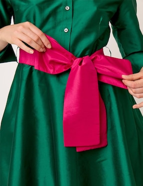 Vestido midi formal Linea Pura Eugenia para mujer
