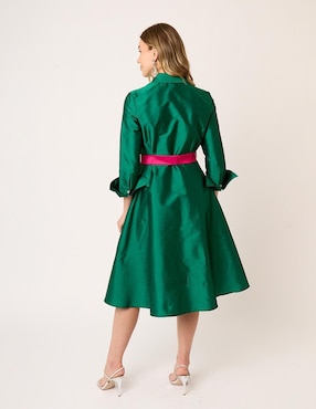 Vestido midi formal Linea Pura Eugenia para mujer